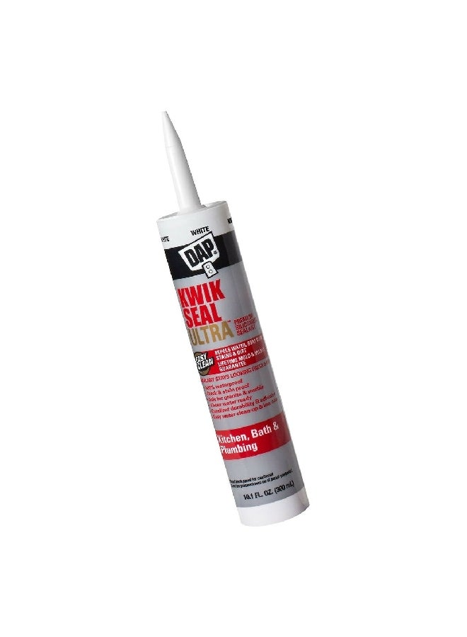 Dap Mold and Mildew Resistant Kwik Seal Ultra Silicone Sealant Gloss White 300 ml 18897 - Image 2
